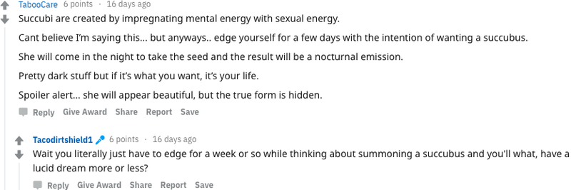 Illustration for article titled Reddit Magicians Are Fiercely Debating How to Summon a 'Big Tittie' Demon